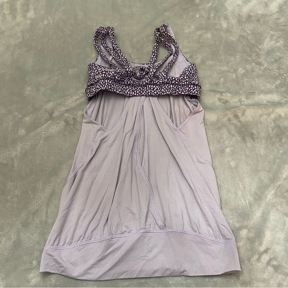 Lululemon Nouveau Limits Tank Top Miss Mosaic Lilac Deep Zinfandel 21960 - Picture 4 of 9